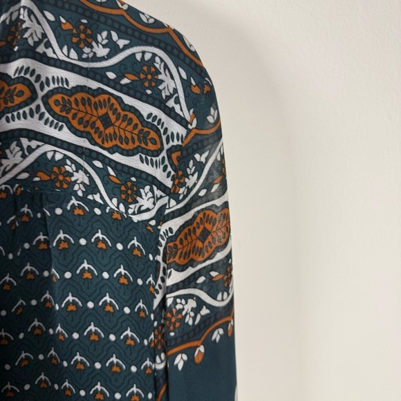 Love Riche Bohemian Teal Mesh Dress Size Large - Picture 7 of 11